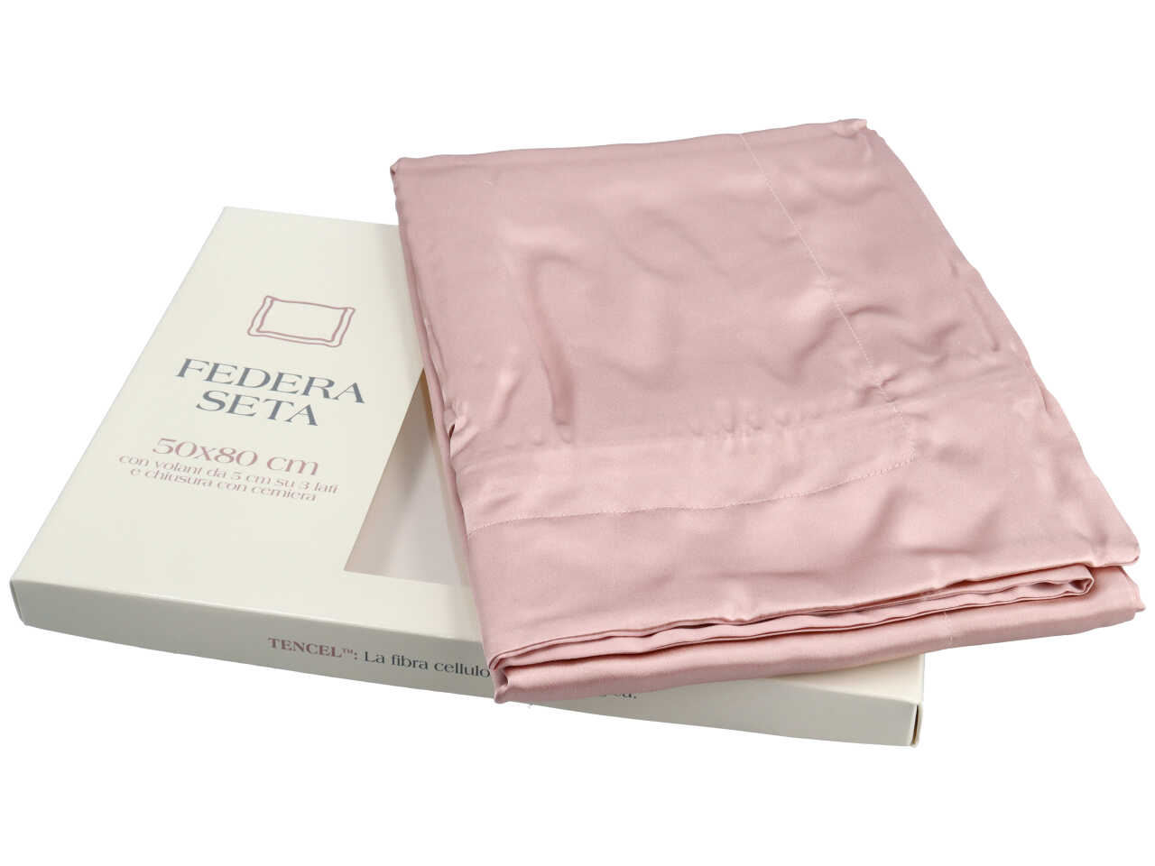 SETA FEDERA C/ZIP 50X80CM ROSA ANTICO 05000235