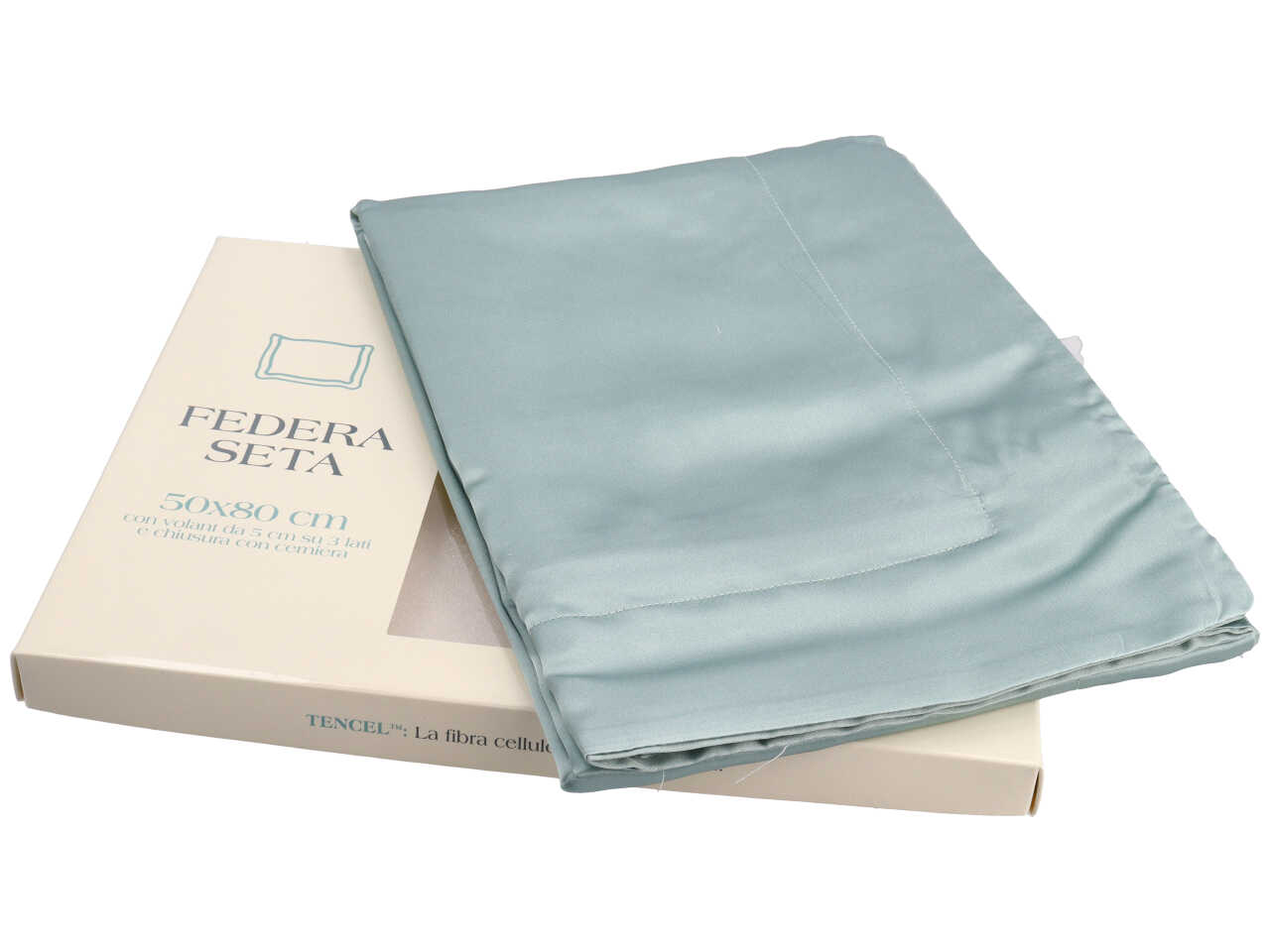 SETA FEDERA C/ZIP 50X80CM ACQUA 05000278