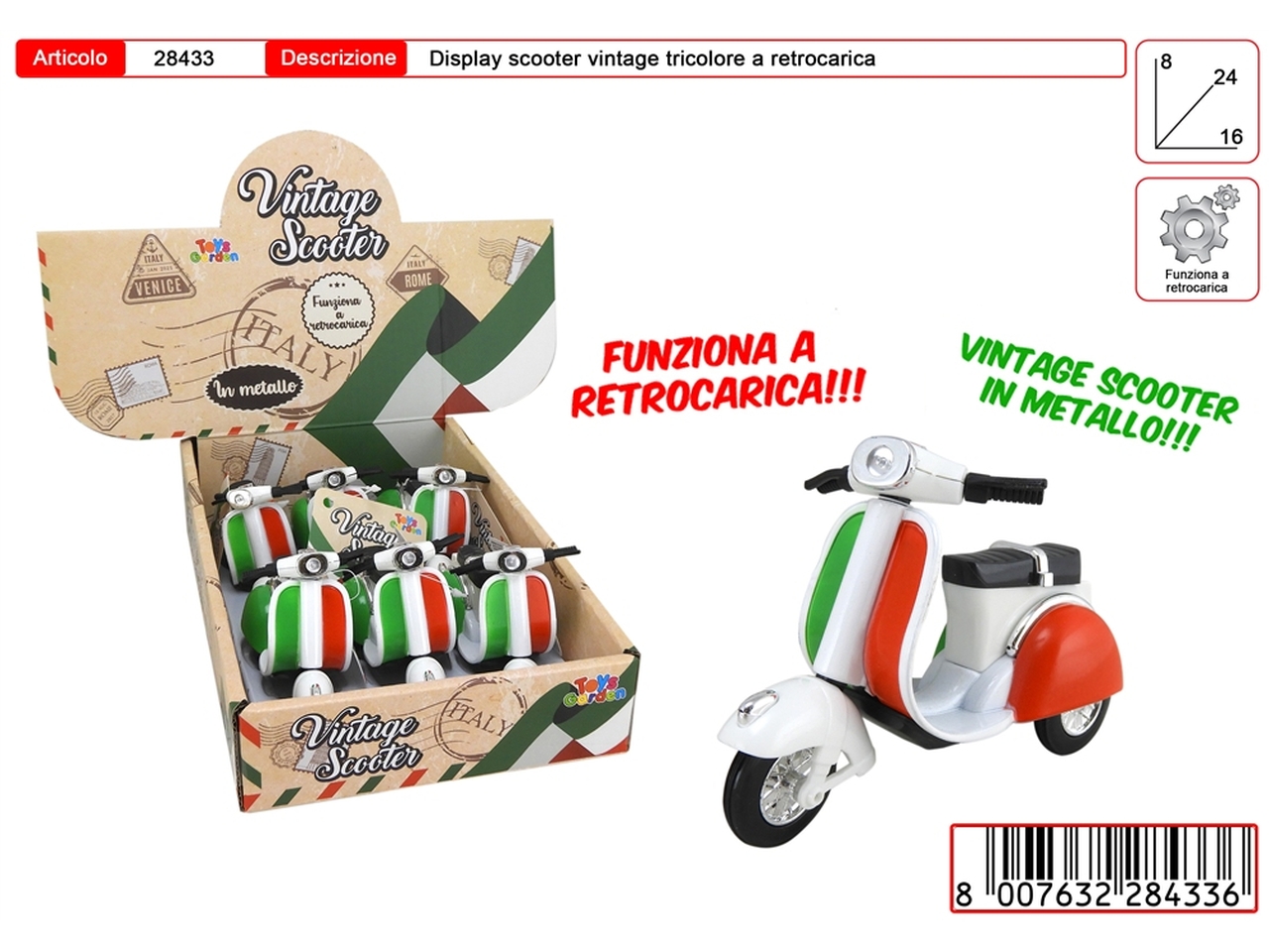 VINTAGE ITALY SCOOTER 28433 VINTAGE ITALY SCOOTER 28433