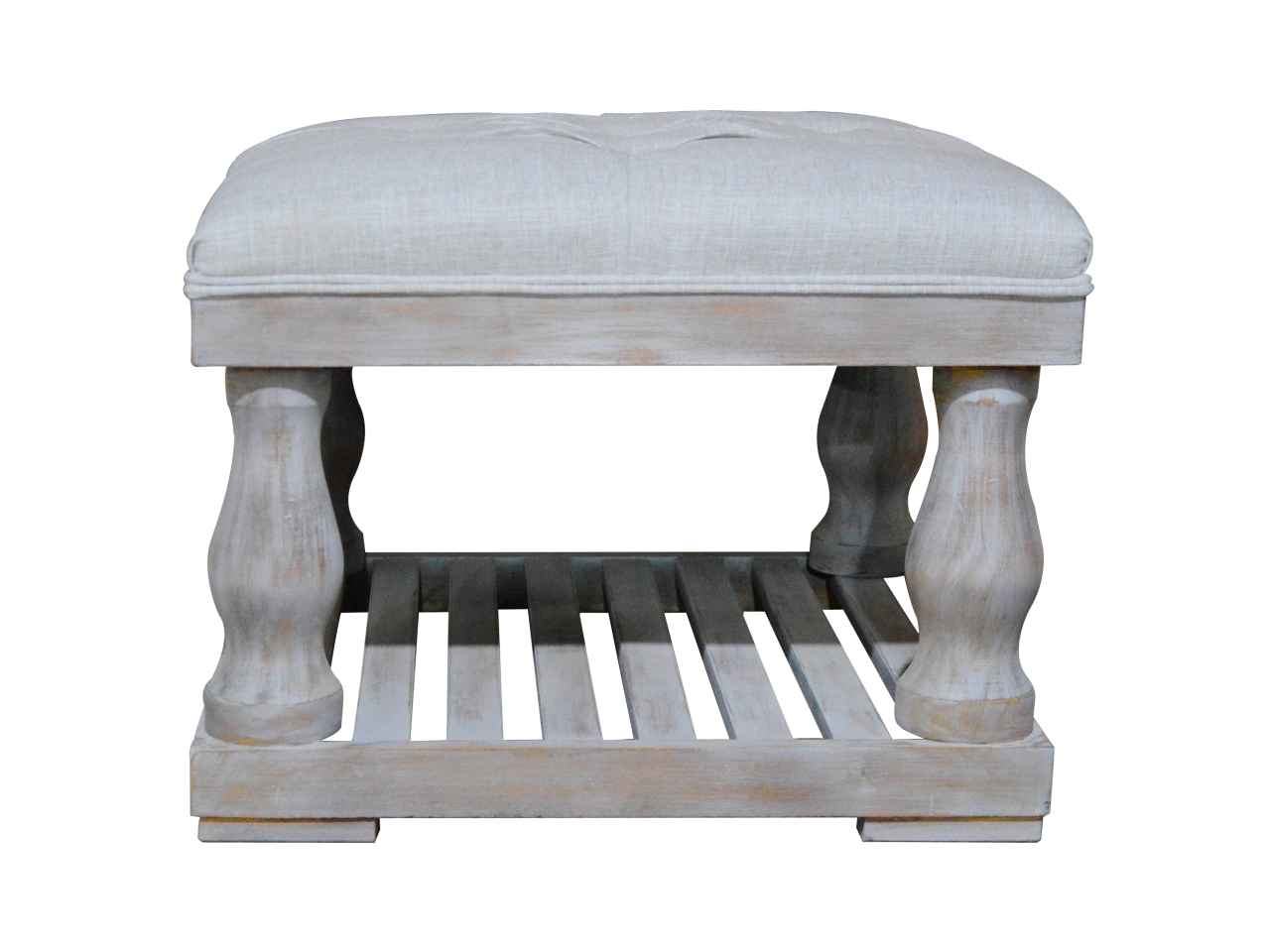 POUF CREMA 60X60X46,5 CM AC85651