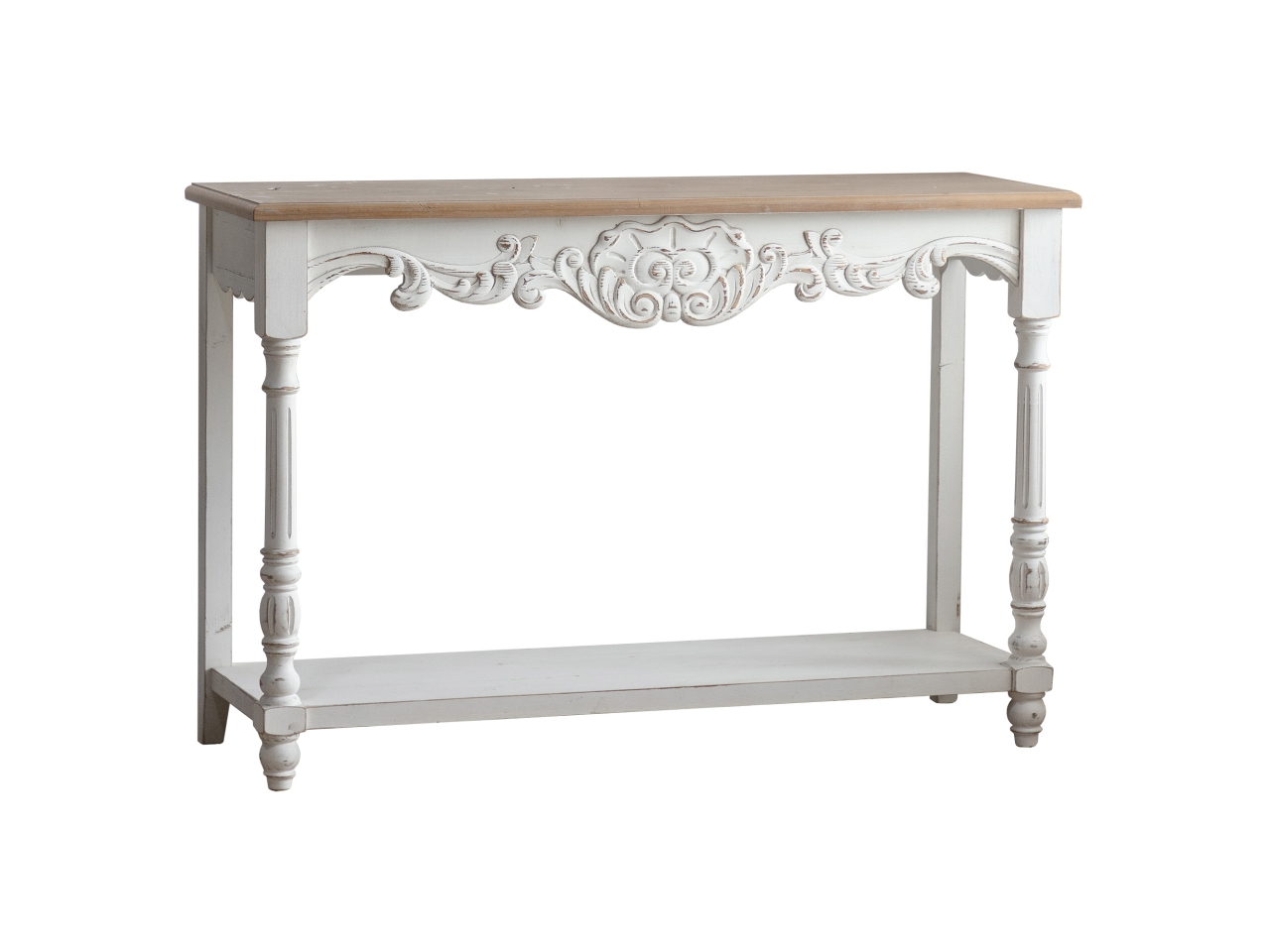 CONSOLLE DECORATA C/RIPIANO 120X40X80,5CM KL99100