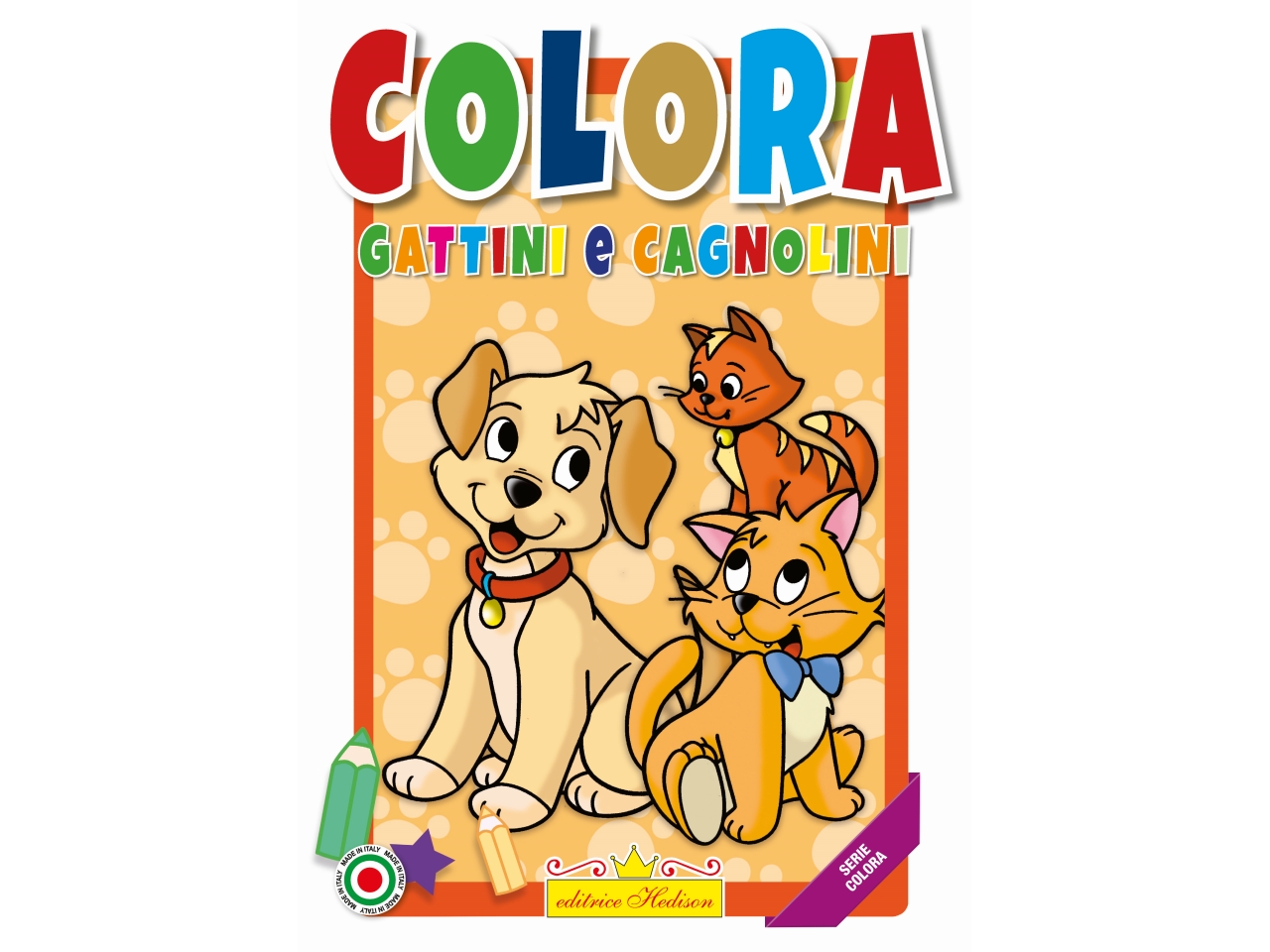 LIBRO DA LEGGERE E COLORARE GATTINI CAGNOLINI 6113