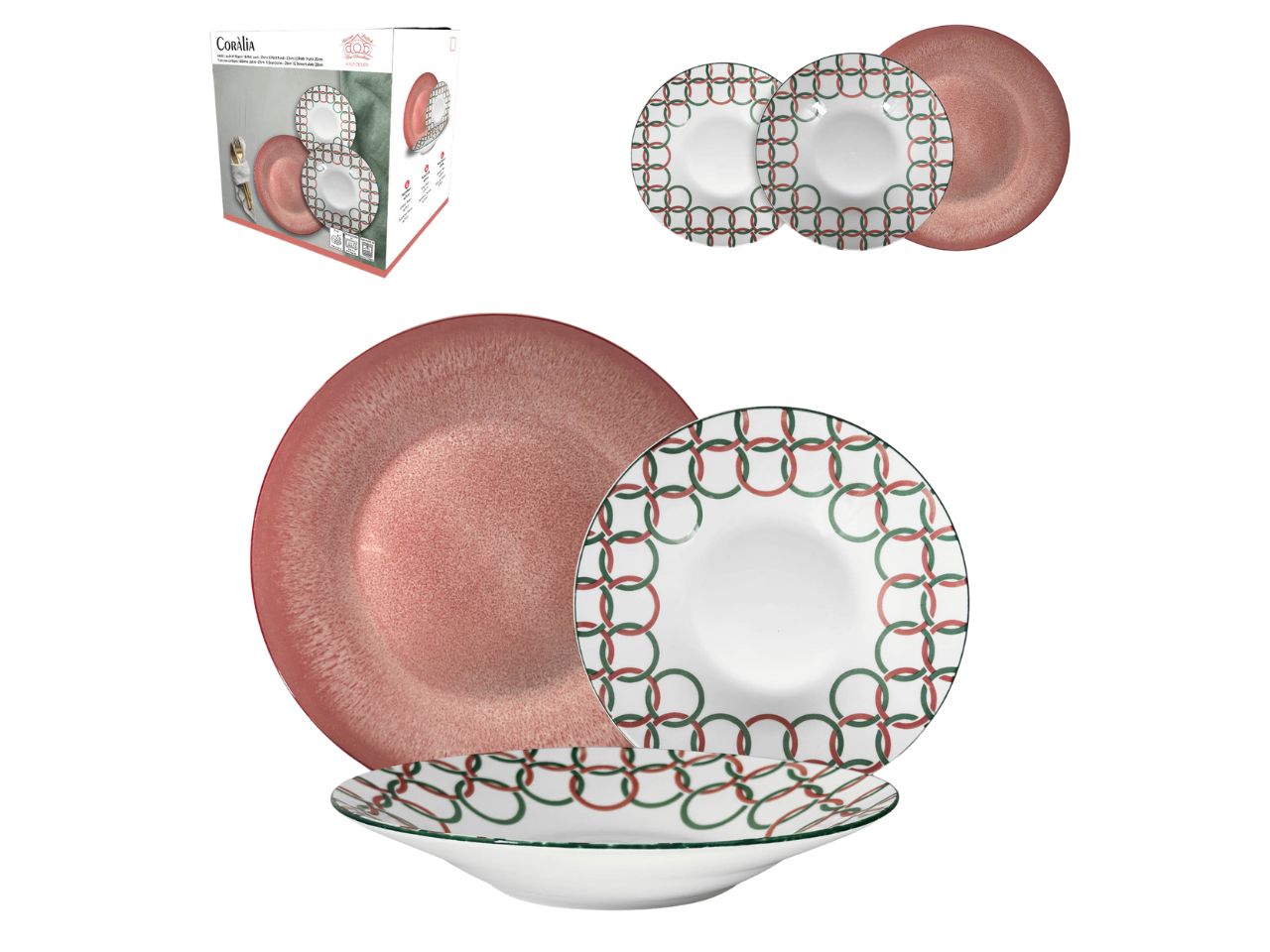 SERVIZIO PIATTI 18 PEZZI CORALIA 956967