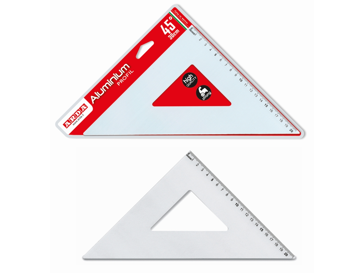 PROFIL SQUADRA 45 30CM ALLUMINIO 18032