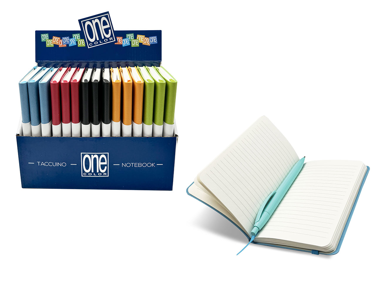 TACCUINO CON ELASTICO 9X14CM 128PG. ASS. 8742