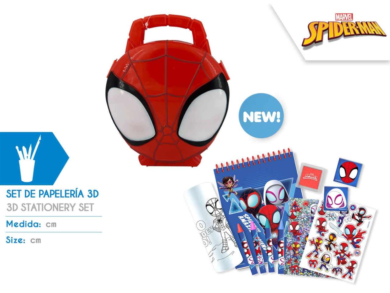 SPIDERMAN CARTELLA 3D CON CANCELLERIA SP50068