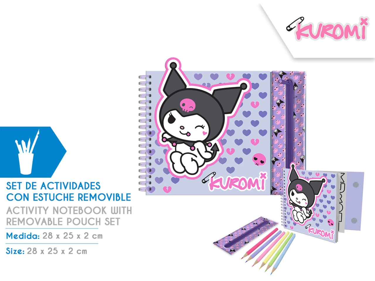 KUROMI LIBRO DI ATTIVITA’ CON CUSTODIA KU00004