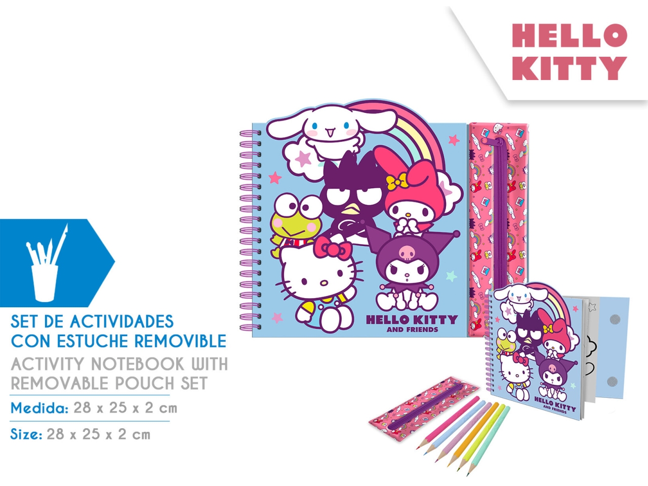 HELLO KITTY LIBRO DI ATTIVITA’ CON CUSTODIA HK5018