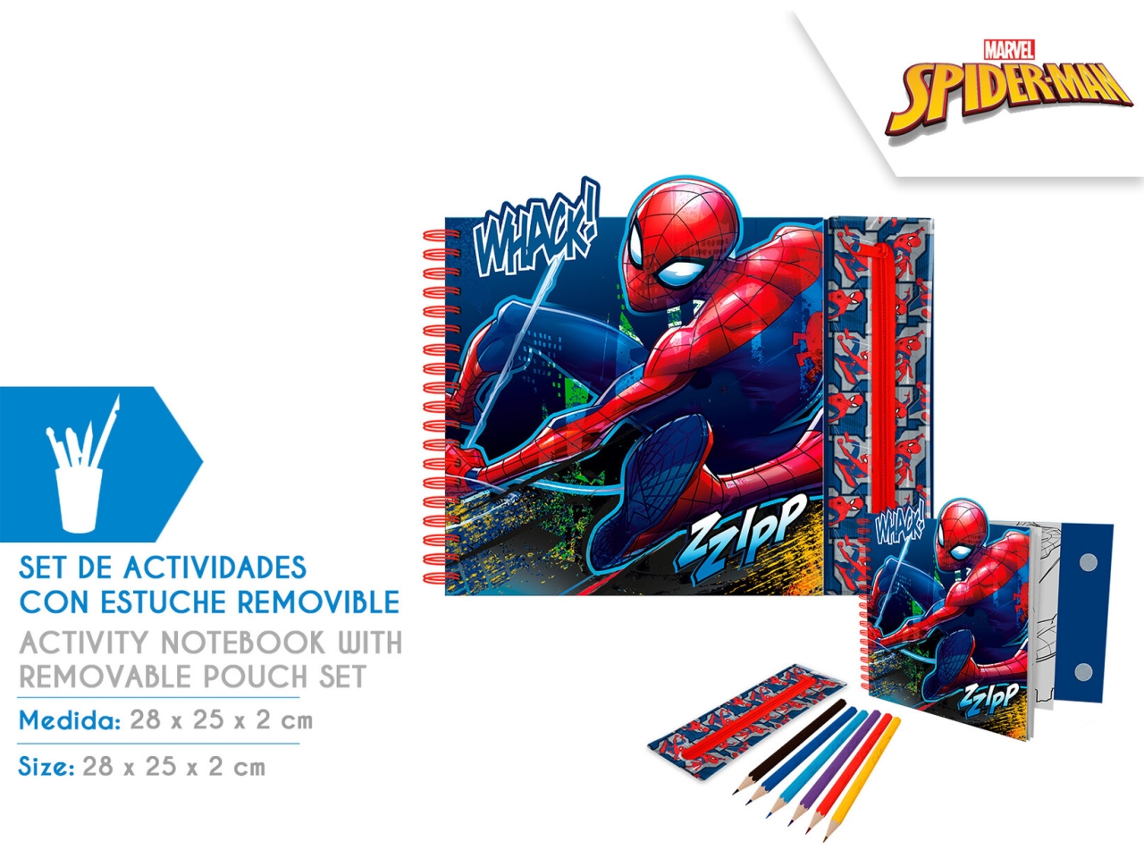 SPIDERMAN LIBRO DI ATTIVITA’ CON CUSTODIA SP50107