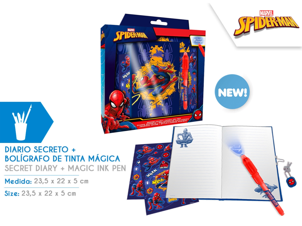 SPIDERMAN DIARIO CON PENNA MAGICA SP50069