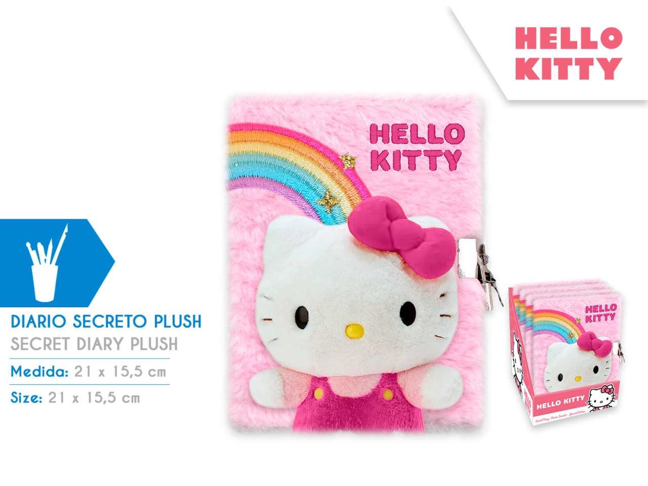 HELLO KITTY QUADERNO PELUCHE HK50140
