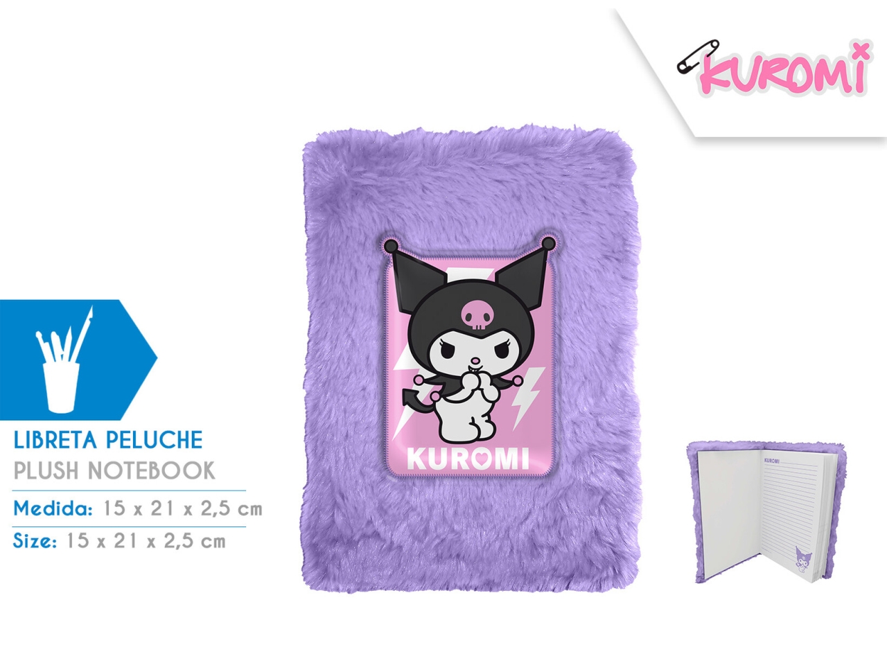 KUROMI QUADERNO PELUCHE A5 KU00008