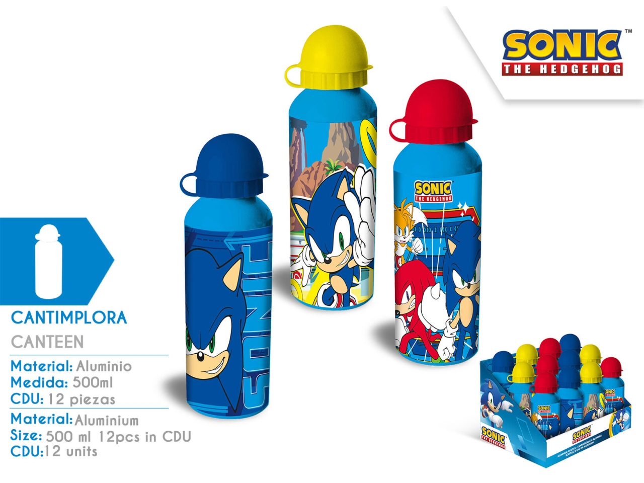 SONIC BORRACCIA ALLUMINIO 500ML 3ASS SN7141MC