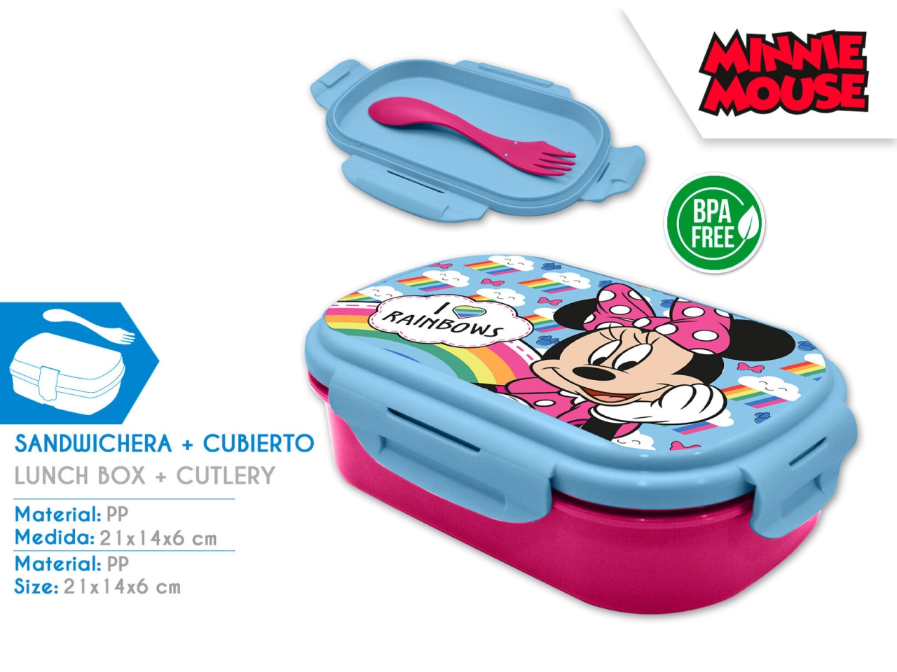 MINNIE PORTA PANINO CON POSATE MN30016 MINNIE PORTA PANINO CON POSATE MN30016