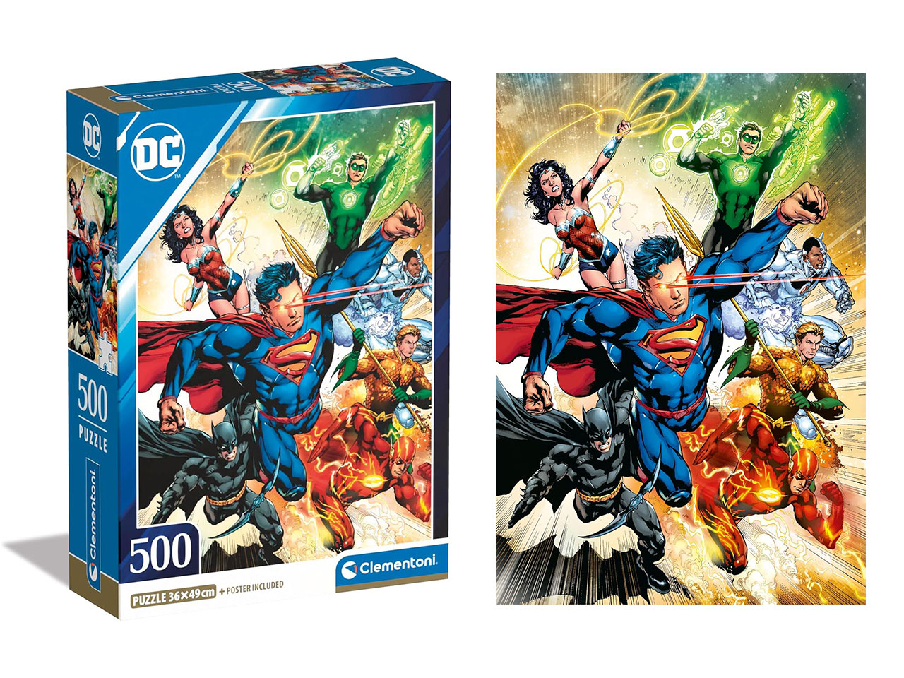 PUZZLE 500PZ HQC DC COMICS COMPACT BOX 35531