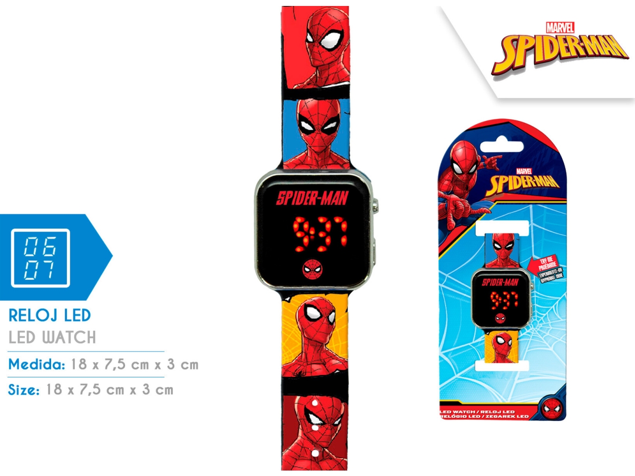 SPIDERMAN OROLOGIO LED SPD4903