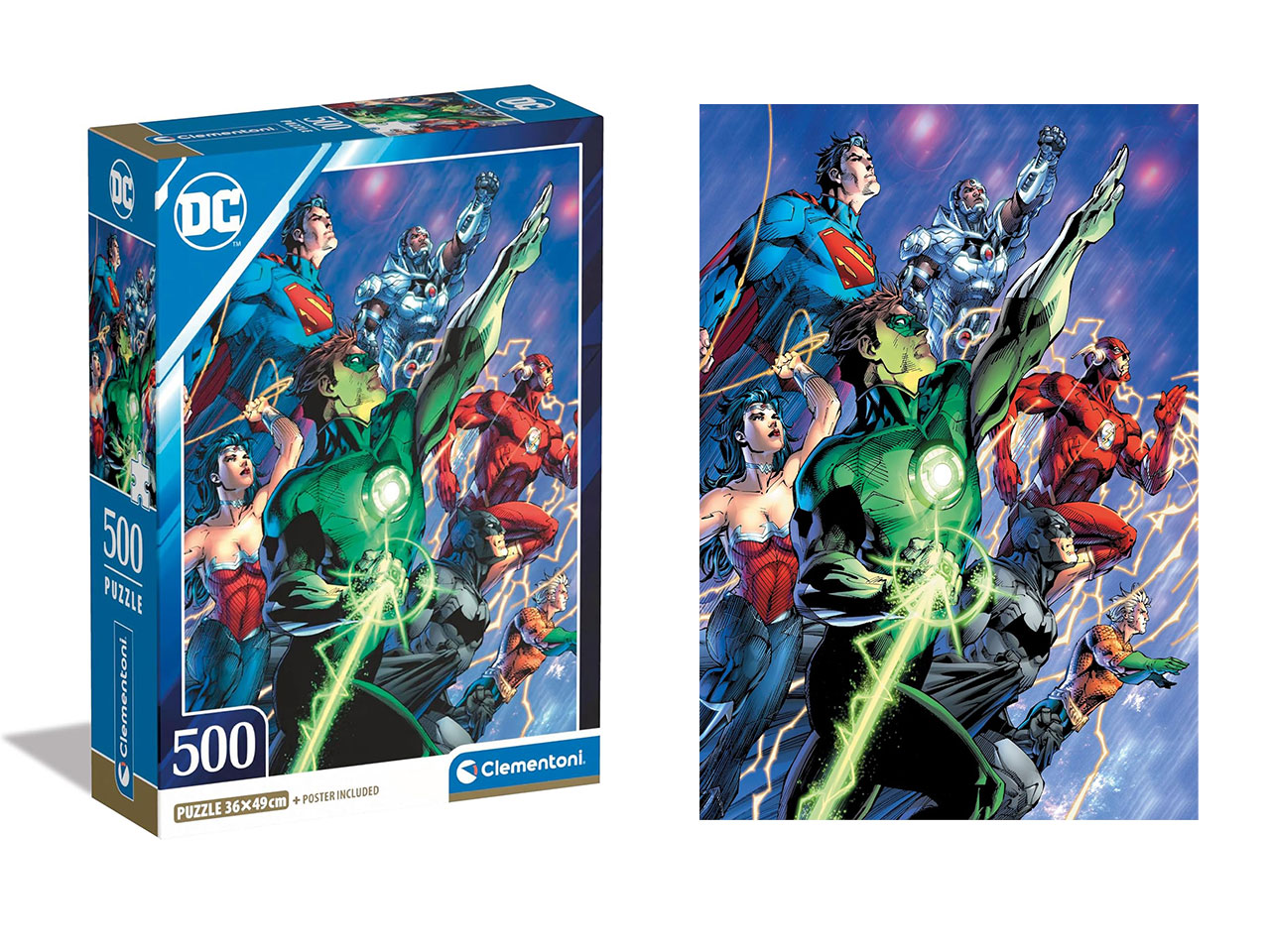 PUZZLE 500PZ HQC DC COMICS COMPACT BOX 35532