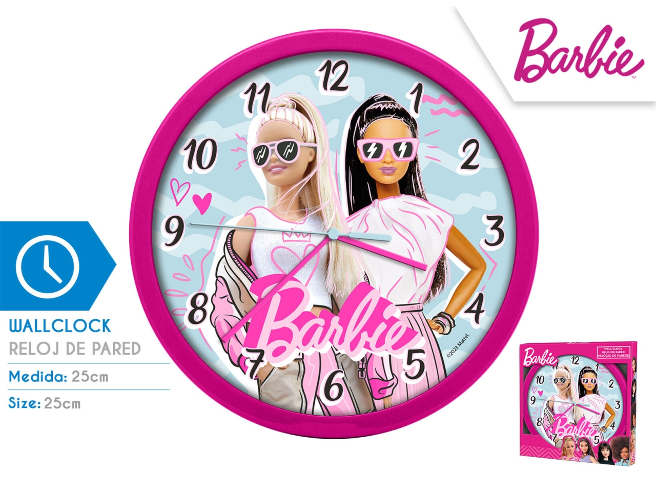 BARBIE OROLOGIO DA PARETE BB00014