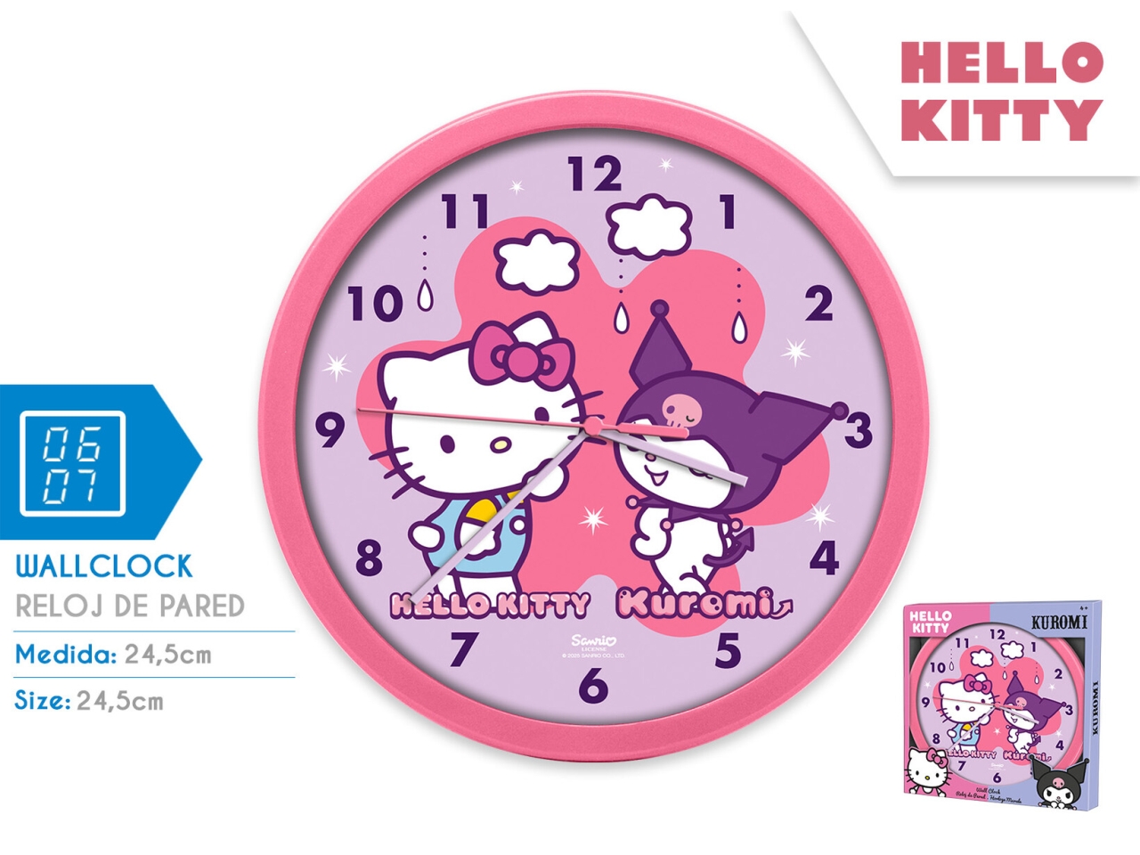 HELLO KITTY OROLOGIO DA PARETE HK50199