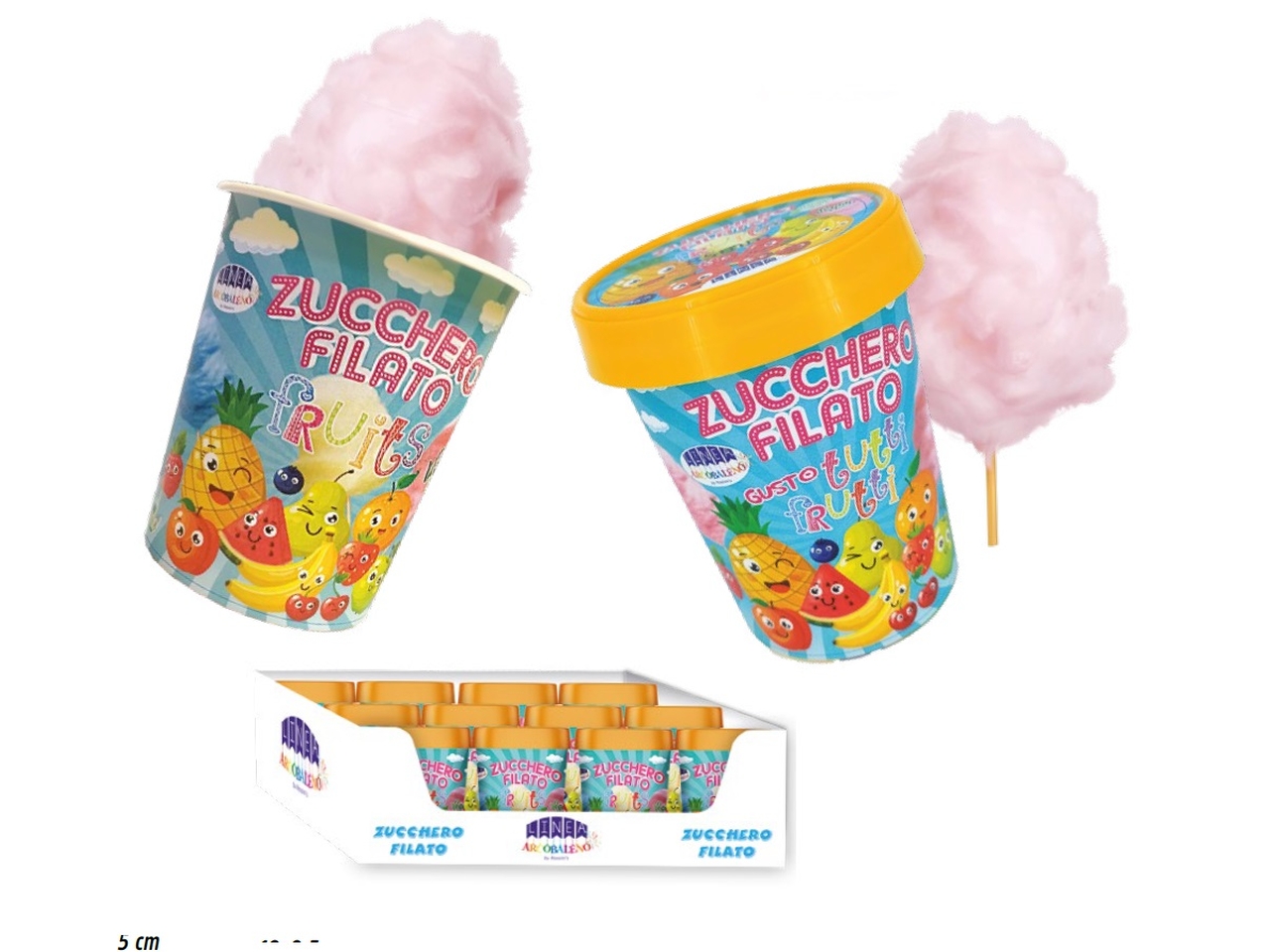ZUCCHERO FILATO ARCOBALENO 40GR A7142