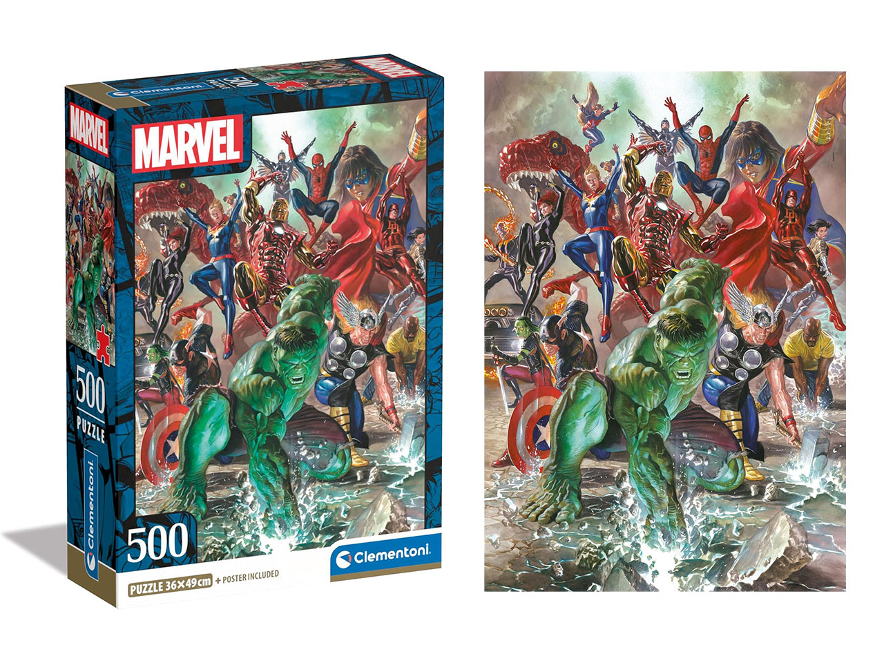 PUZZLE 500PZ MARVEL COMPACT BOX 35546