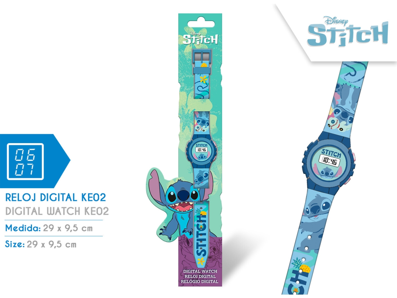 STITCH OROLOGIO DIGITALE KE02 BLU LAS4196