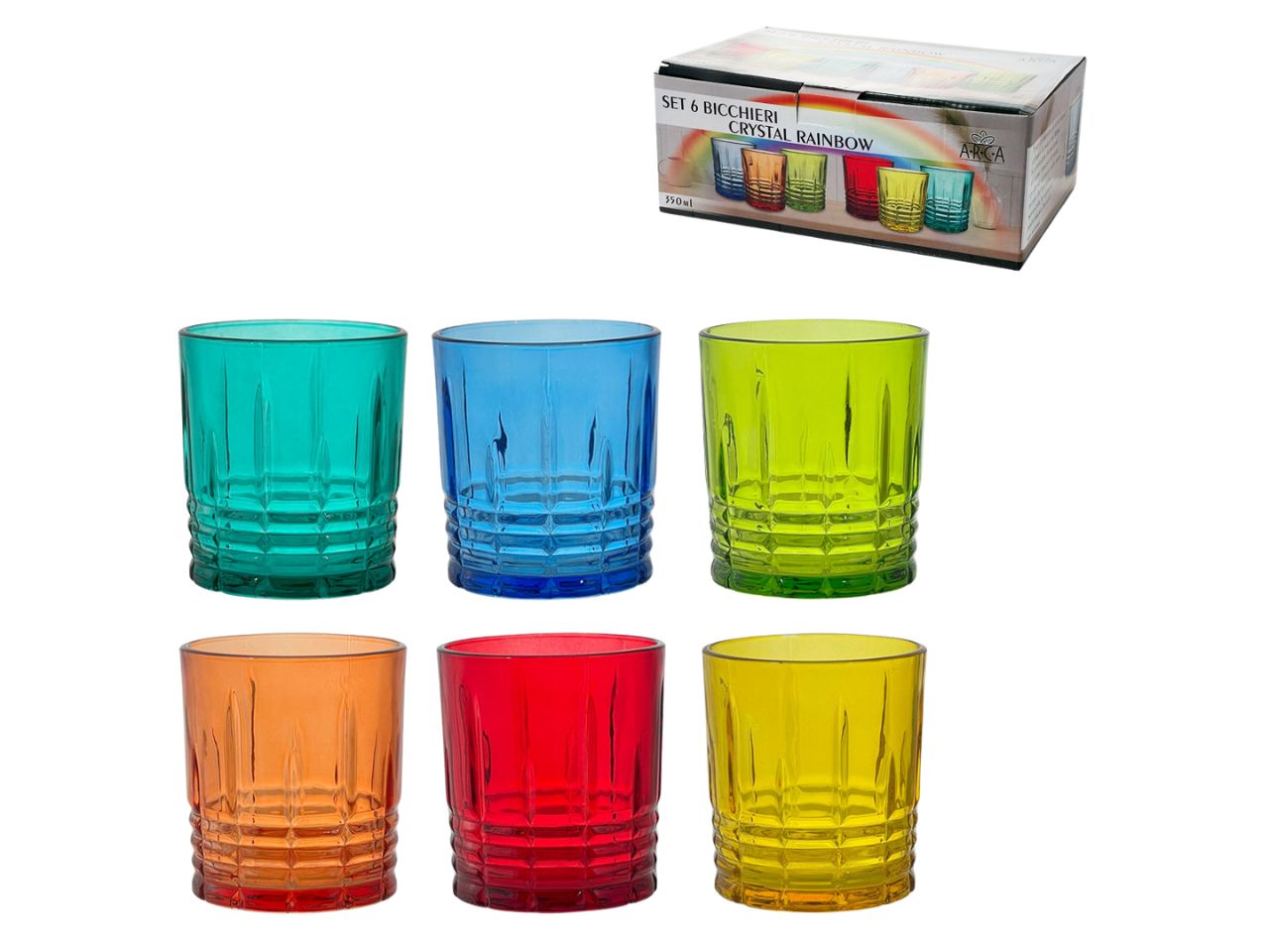 BICCHIERI COLORATI 6 PEZZI 58423