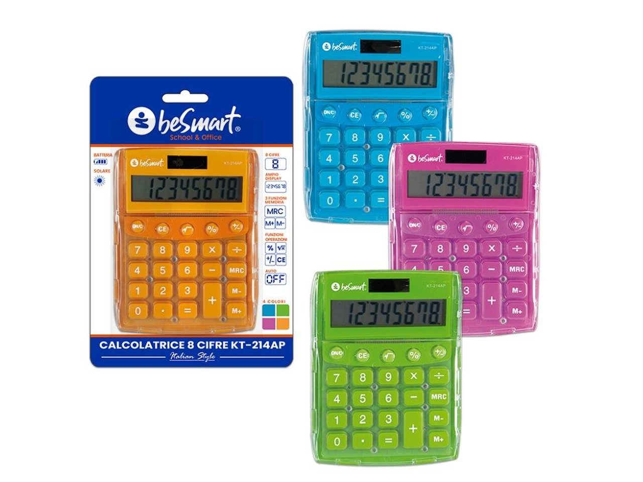 BE SMART CALCOLATRICE BIG TRASP. ASS. 01370002