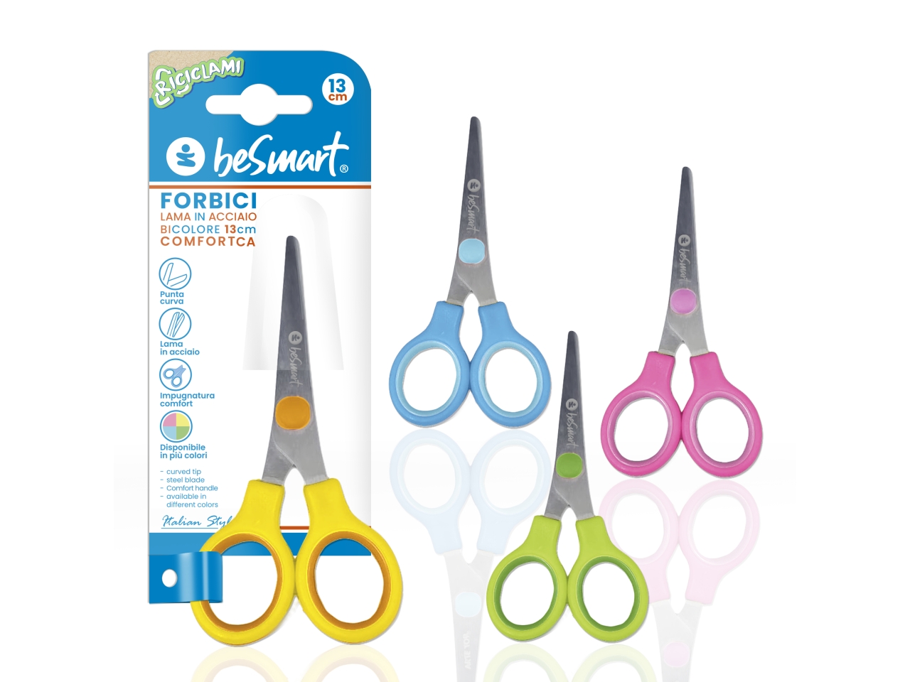 FORBICI SCUOLA IMPUGNATURA CONFORT 13CM 01040032