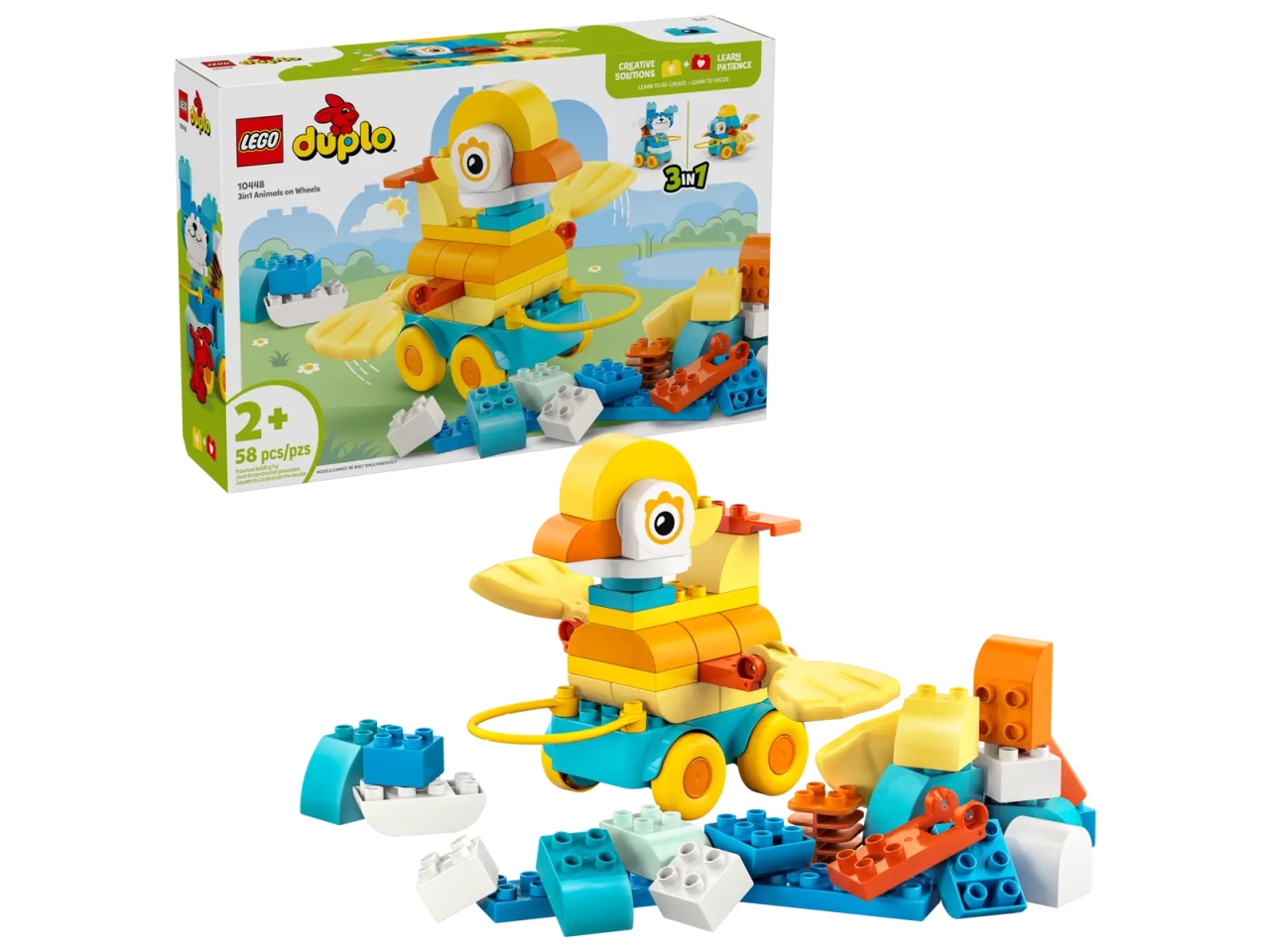 LEGO DUPLO TOWN ANIMALI SU RUOTE 3 IN 1 10448