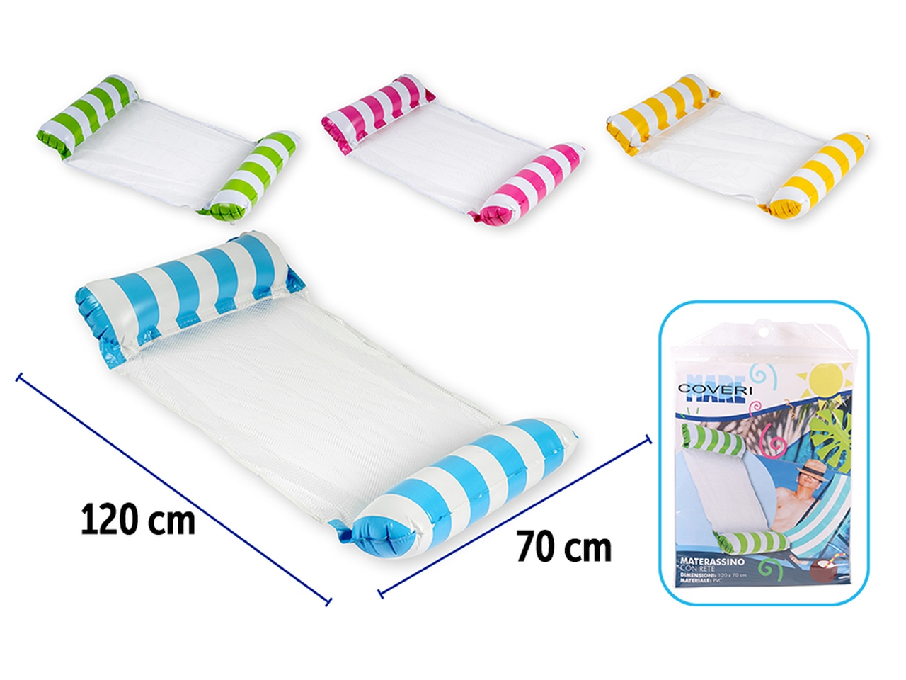 AMACA GONFIABILE CON RETE 120x70cm 7055018