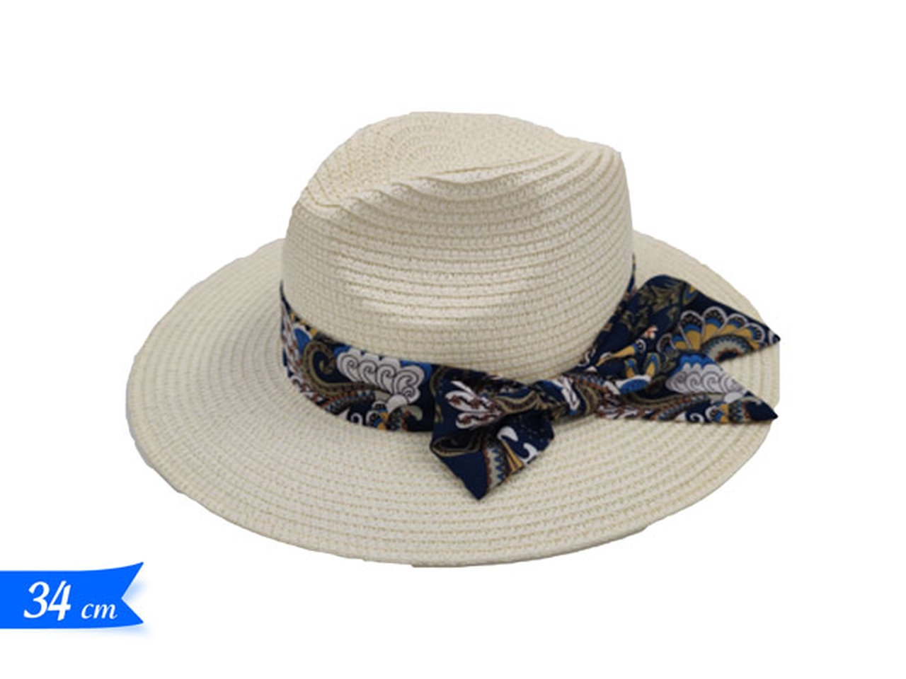 CAPPELLO PAGLIA C/FIOCCO BIANCO 440623