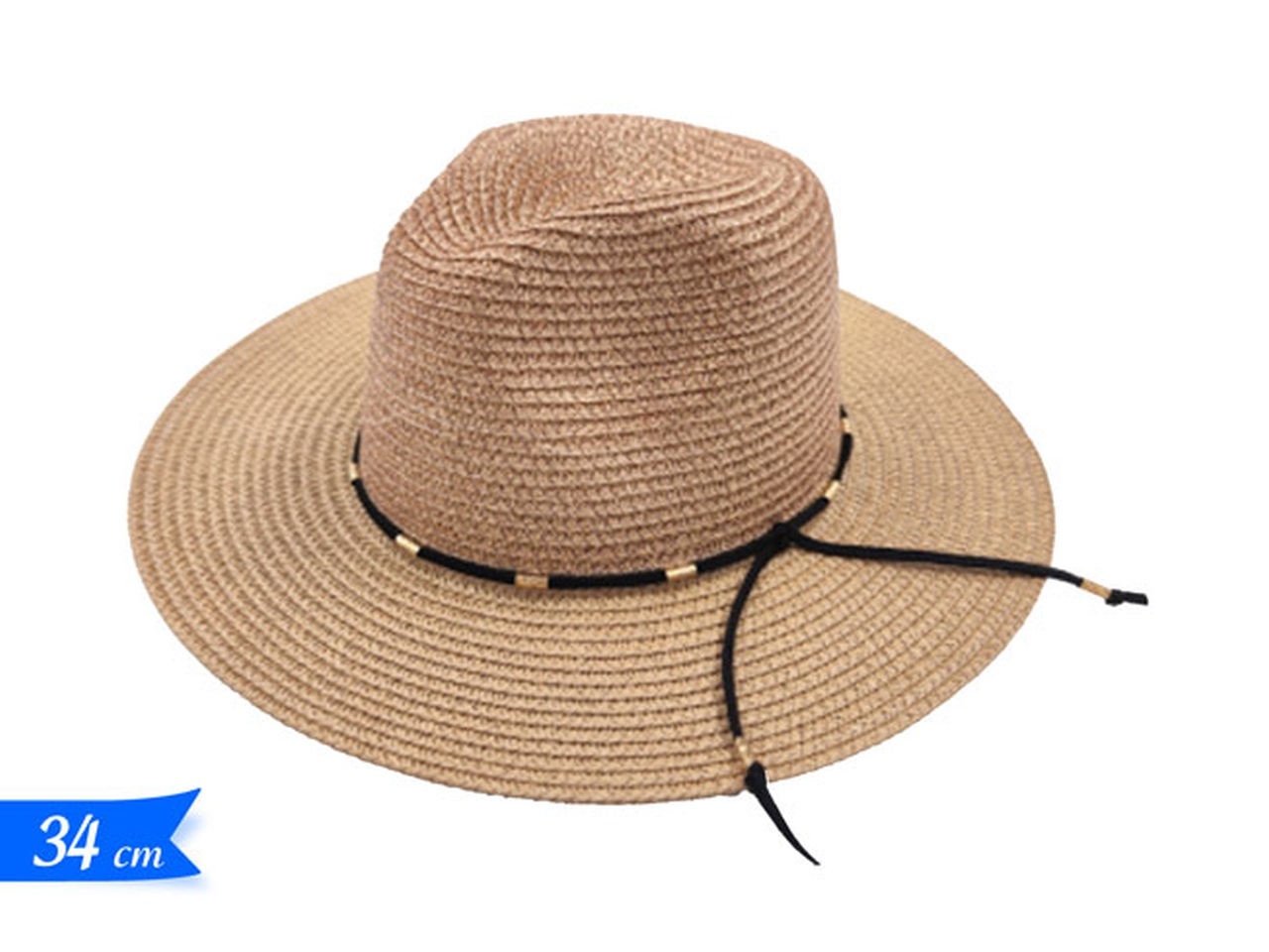 CAPPELLO PAGLIA C/DEC 34X11CM 440629