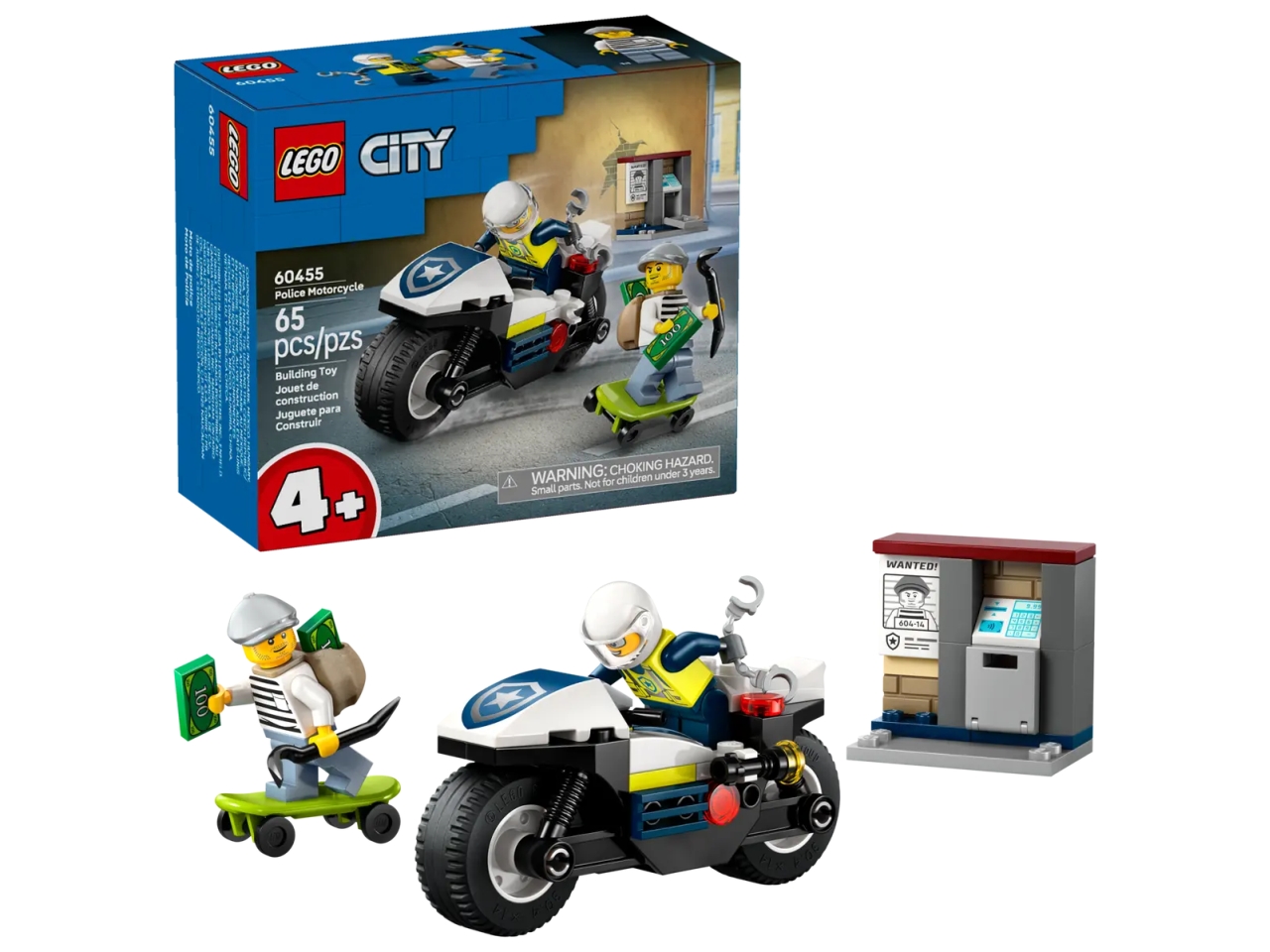 LEGO CITY POLICE INSEGUIMENTO MOTO POLICE 60455