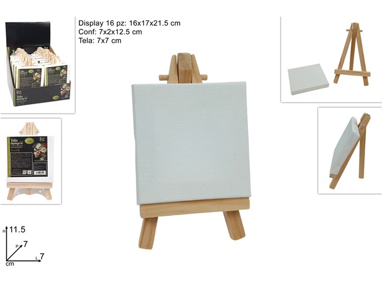 MINI TELA 7CM C/CAVALLETTO DSO18000131