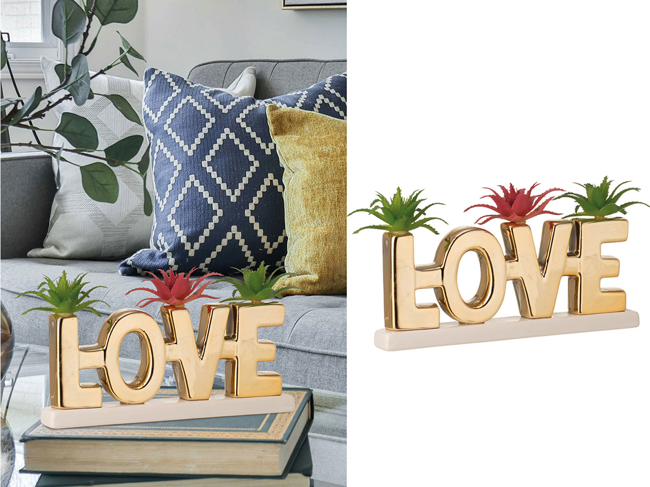 SCRITTA LOVE GOLD CON PIANTINA 25061G $