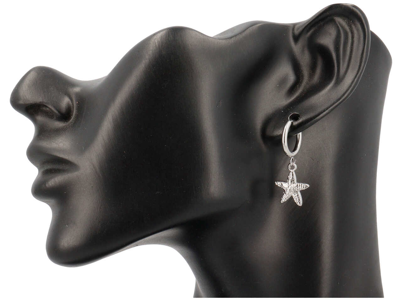 ORECCHINI CERCHIETTO 10MM CON STELLA MARINA