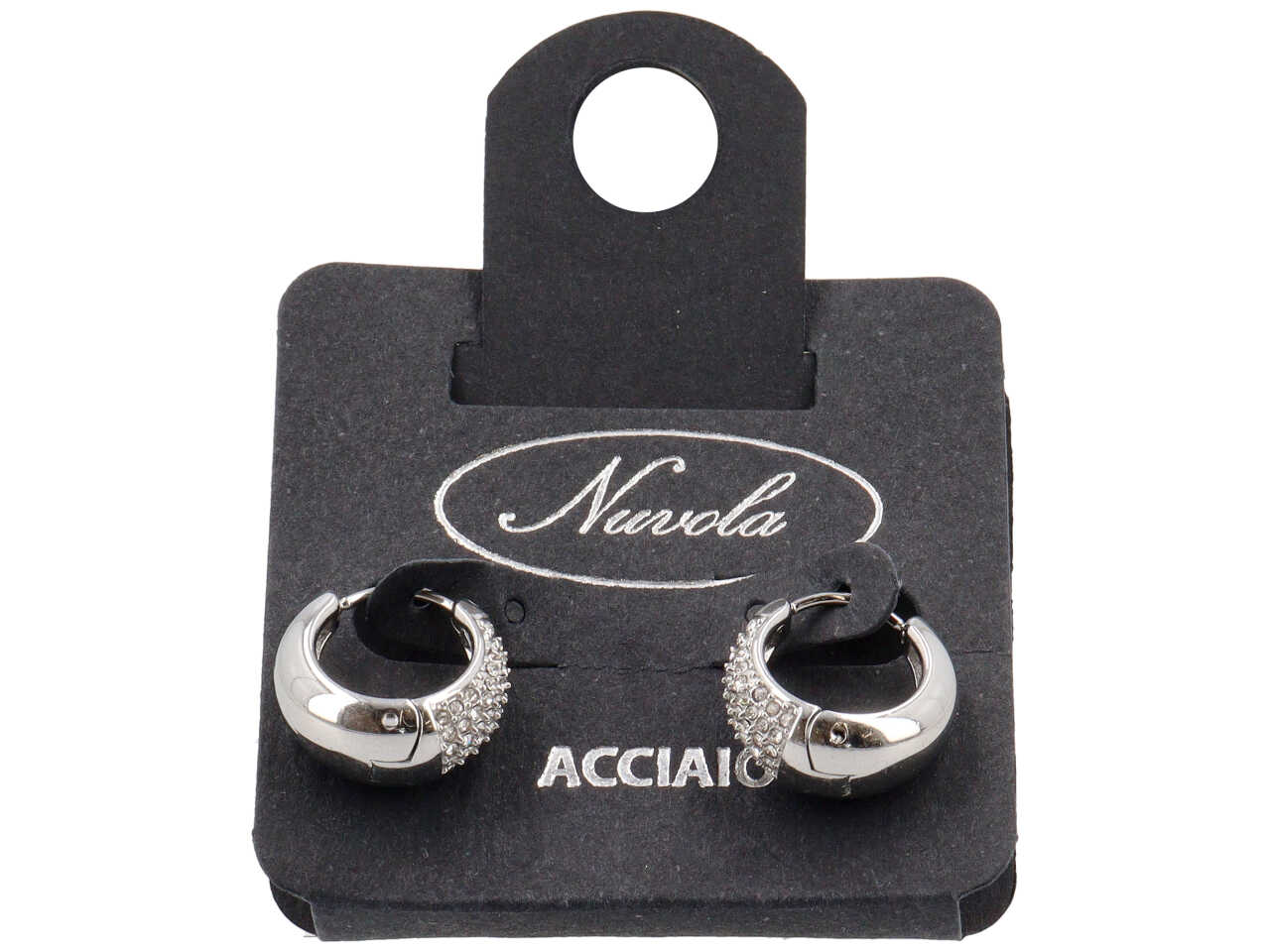 ORECCHINI CERCHIETTI CHUNKY CON PAVE’ 15MM