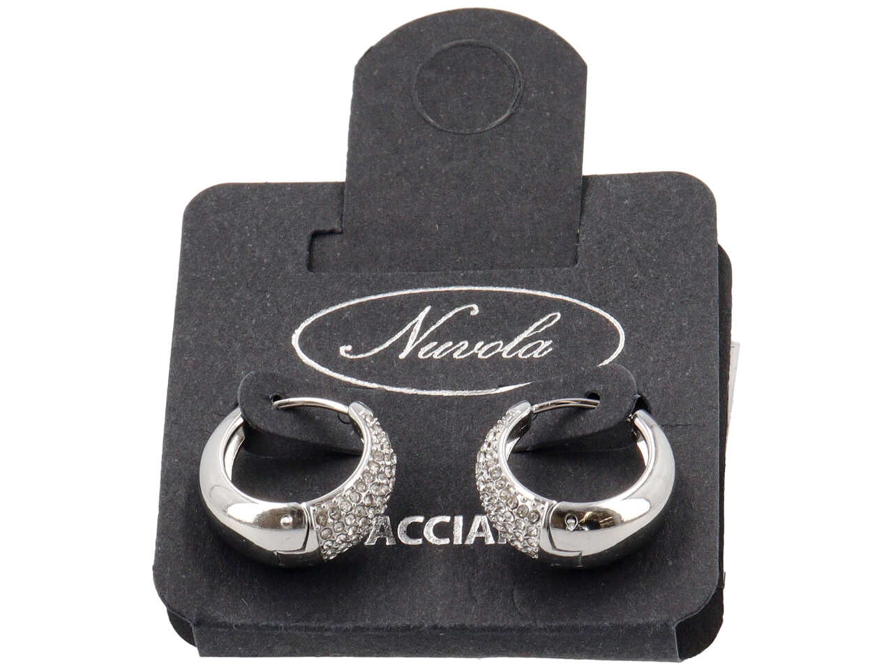 ORECCHINI CERCHIETTI CHUNKY CON PAVE’ 20MM