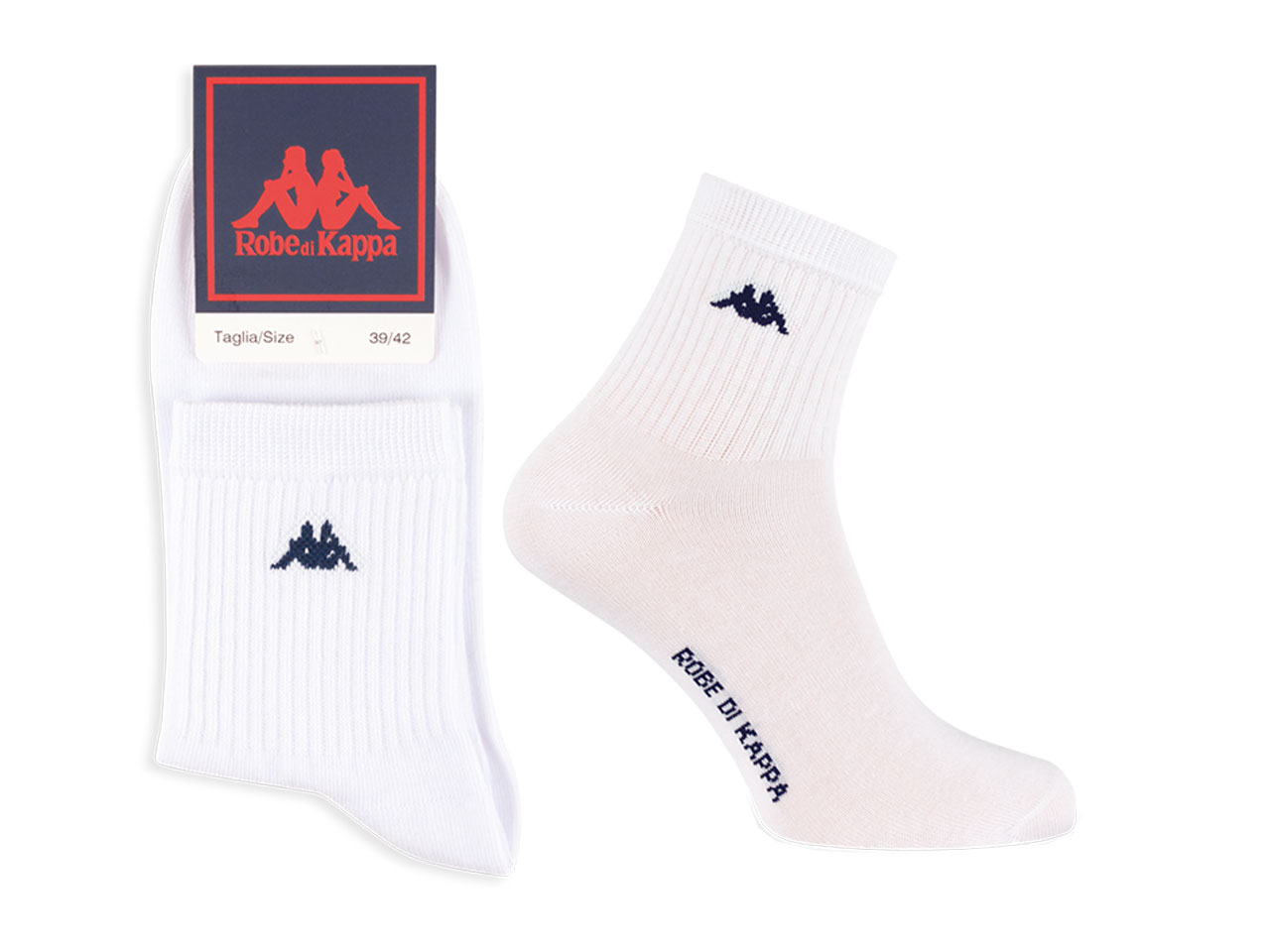 MINICALZA UOMO COTONE RDK861 B.CO/navy 39/42