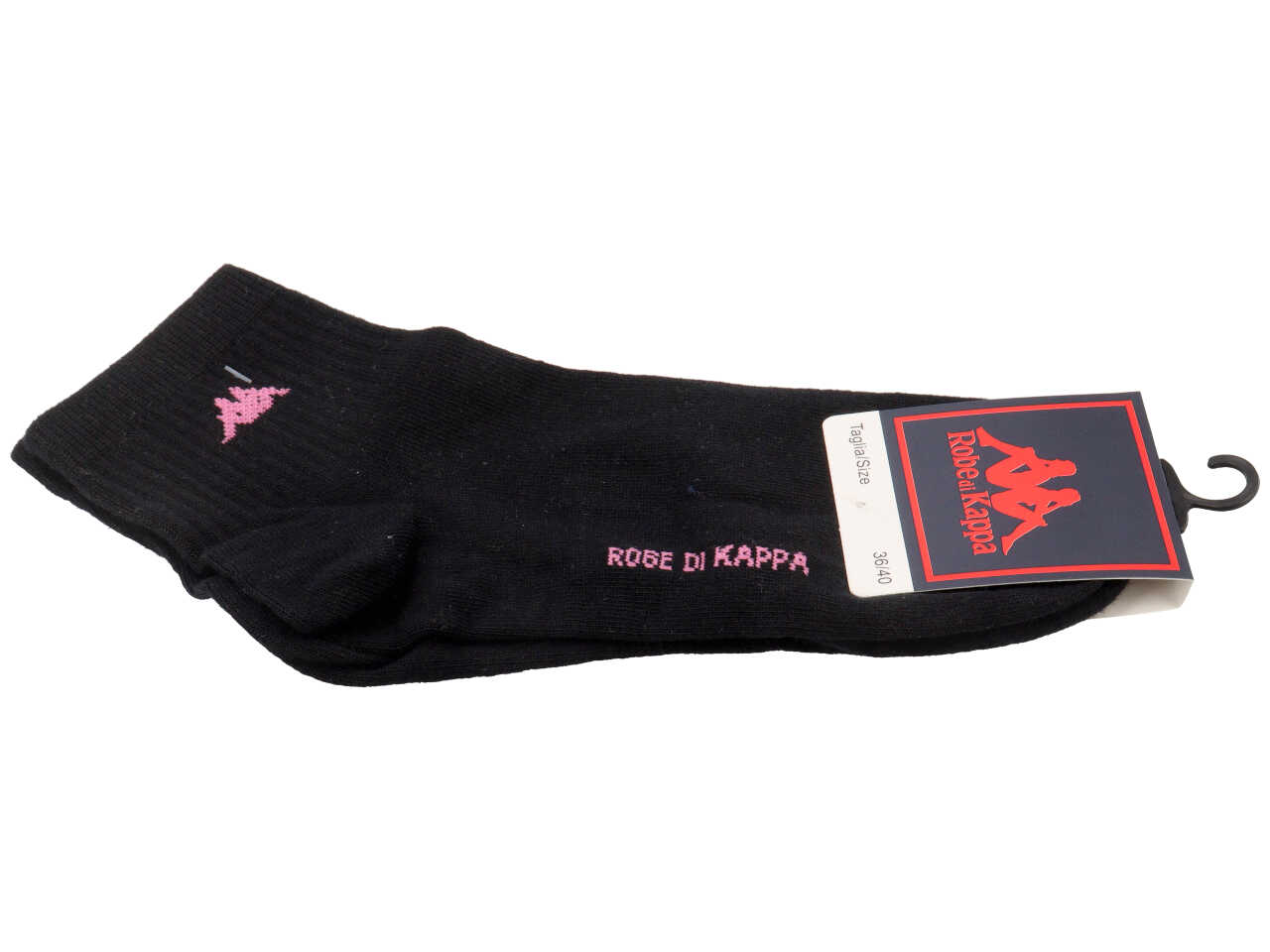 MINICALZA DONNA COTONE RDK868 NERO/ROSA 36/40