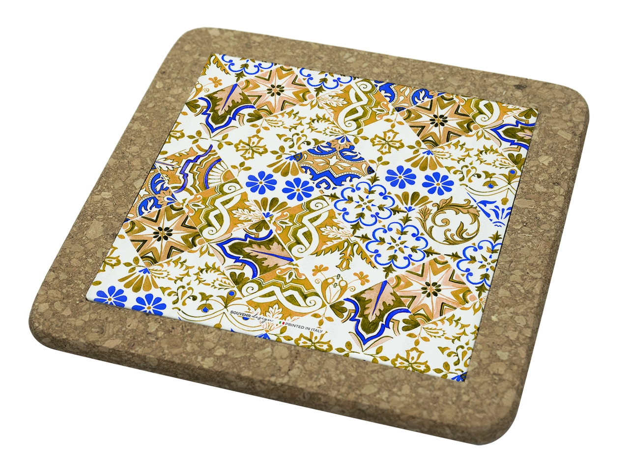 TAGLIERE QUADR. C/SUGHERO 15X15CM SENAPE 21GENE C TAGLIERE QUADR. C/SUGHERO 15X15CM SENAPE 21GENE C