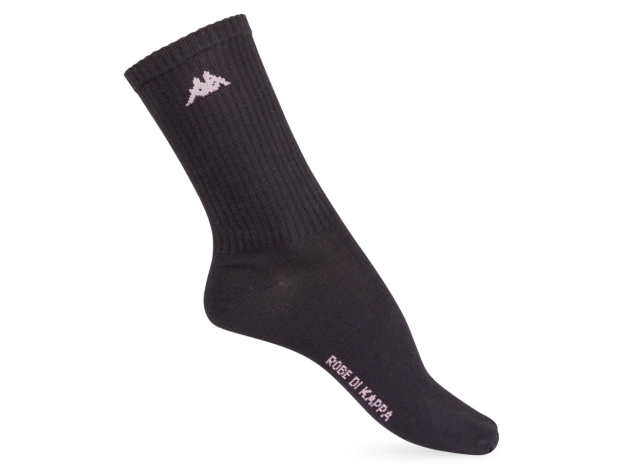 CALZA CORTA DONNA COTONE RDK853 NERO ROSA 36/40
