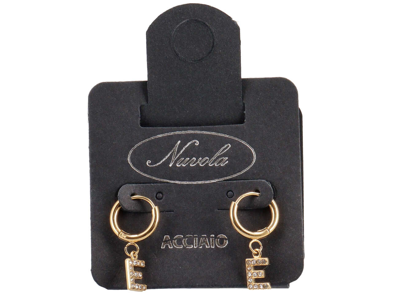 ORECCHINI CERCHIETTI 10MM C/LETT ORO ZIRC E KDE20E