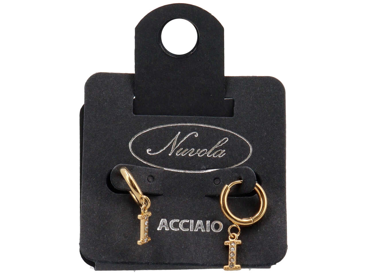 ORECCHINI CERCHIETTI 10MM C/LETT ORO ZIRC I KDE20I