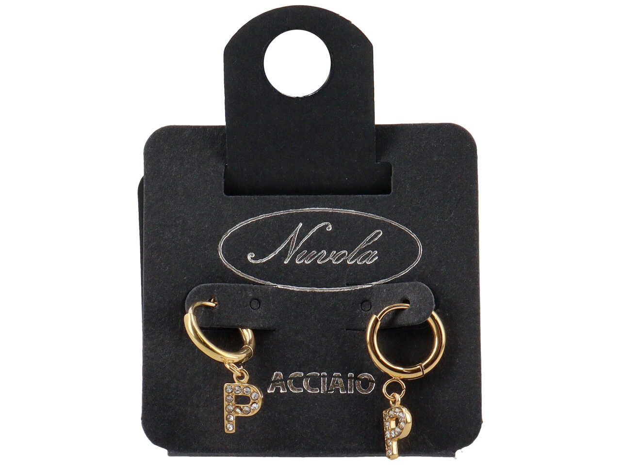 ORECCHINI CERCHIETTI 10MM C/LETTI ORO ZIRC P KDE20