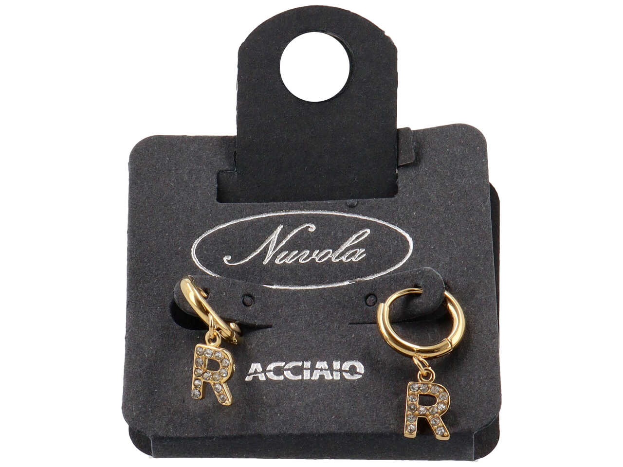 ORECCHINI CERCHIETTI 10MM C/LETT ORO ZIRC R KDE20R