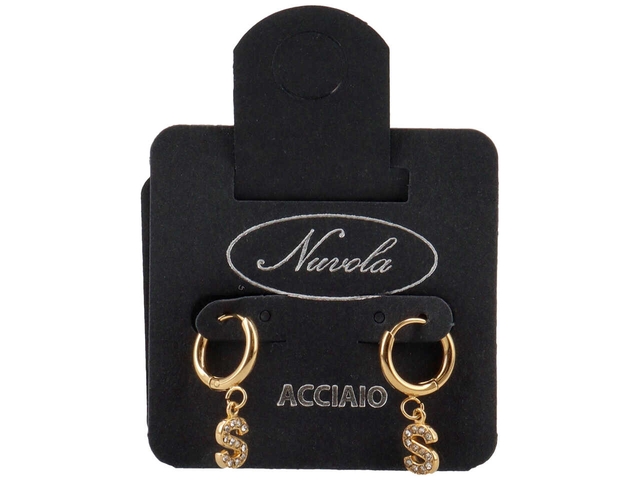 ORECCHINI CERCHIETTI 10MM C/LETT ORO ZIRC S KDE20S