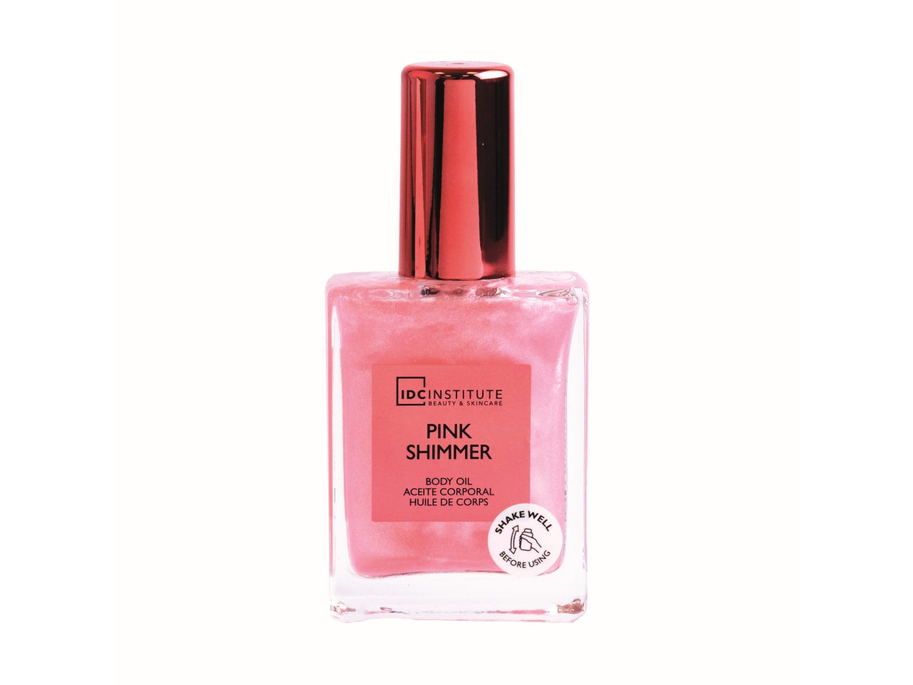 IDC INSTITUTE GLOW SHIMMER PINK BODY OIL45ML 56162