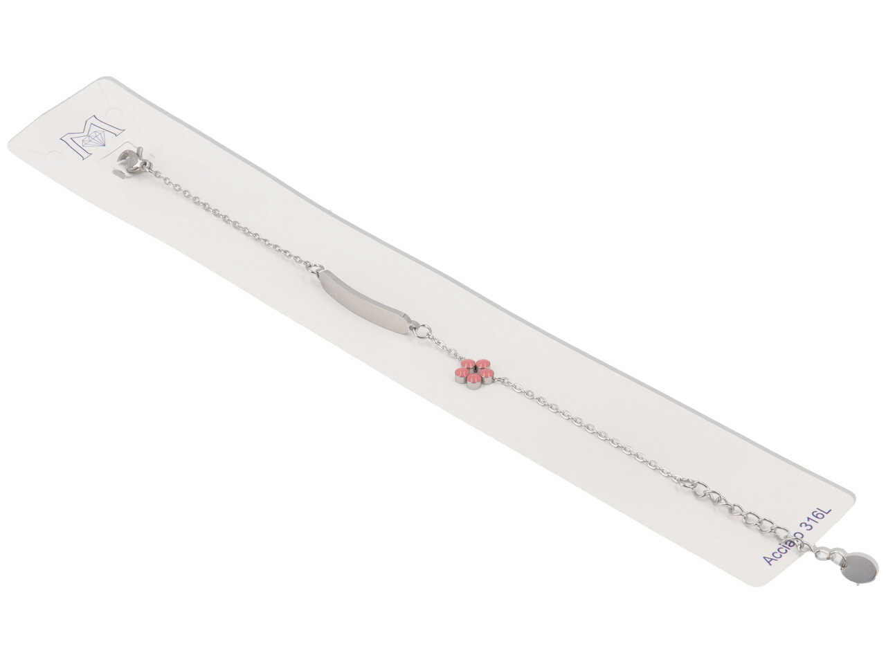 BRACCIALE ACCIAIO PIASTRA E MARGHERITA ACBR2078 BRACCIALE ACCIAIO PIASTRA E MARGHERITA ACBR2078